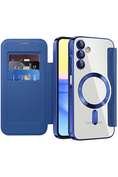 Techsuit Husa pentru Samsung Galaxy A15 4G / A15 5G - SmartMag Book Case - Blue