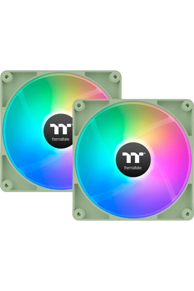 THERMALTAKE Kit Ventilatoare CT140 ARGB Matcha Green 140 mm 2 bucati