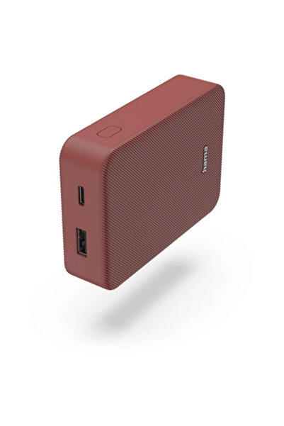Hama "Colour 10" Power Pack 10000 mAh 2 Outputs: USB-C USB-A Rosu