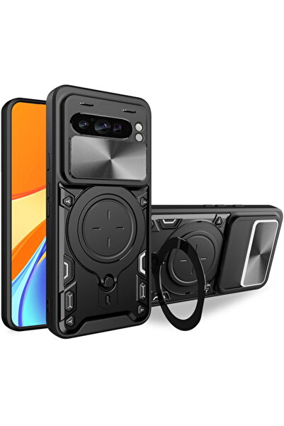 Techsuit Калъф за Google Pixel 9 / 9 Pro - CamGuard Pro - Черен