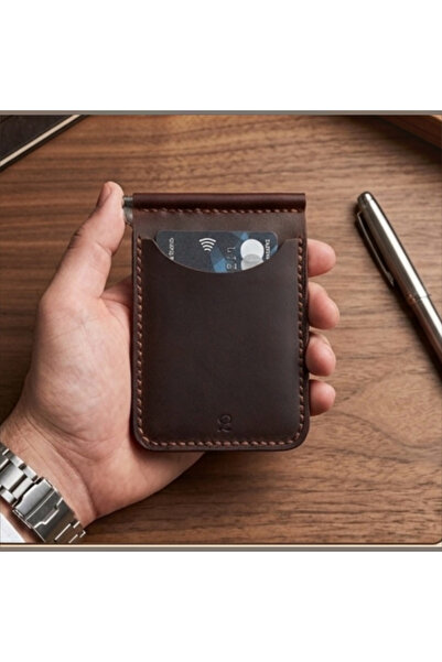 ParlaLeather Cavana Para Klipsli Kişiye Özel El Yapımı Hakiki Gerçek Deri Erk...