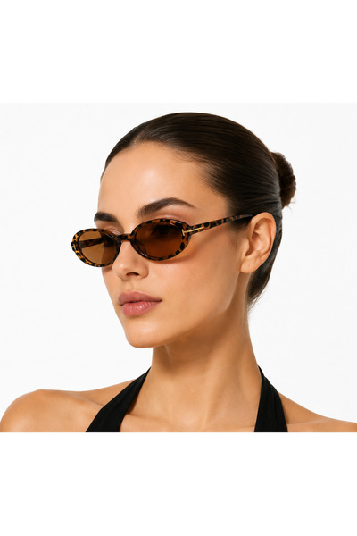 Azlor Leopard Vintage Retro Sunglasses