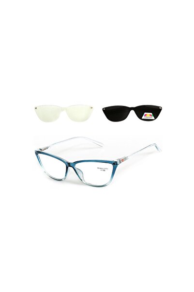 Alpin Eyewear Γυαλιά Πρεσβυωπίας Clip-on ALPIN 10644 Μπλέ-+4.00-Blue 3 σε 1 μ...