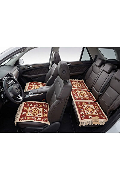 SESLİ HOME Lüks Kilim Komple Serme Araba Koltuk Kilim Minder Tk. Çift Taraflı...