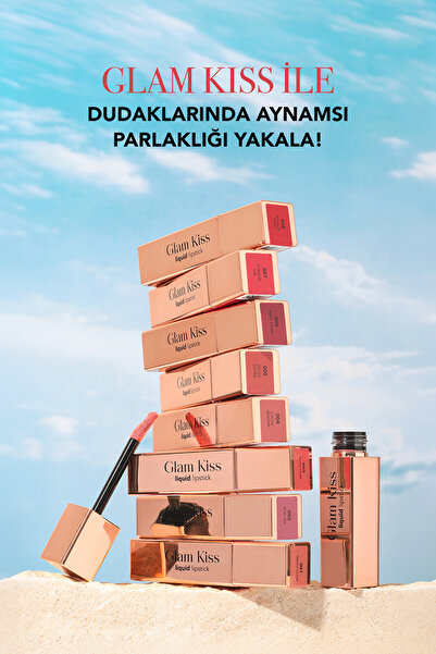 Flormar Glam Kiss Yüksek Pigmentli & Nemlendirici Cam Dudak Görünümlü Parlak Bitişli Ruj - 002 ROSY VEIL