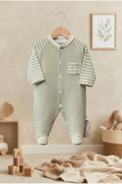 meyastore Baby Romper with Striped Booties