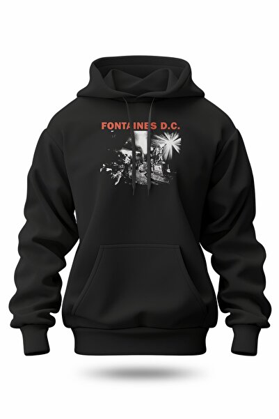 buzagi tasarım ürünleri Fontaines Digital Print Hooded Unisex Sweatshirt