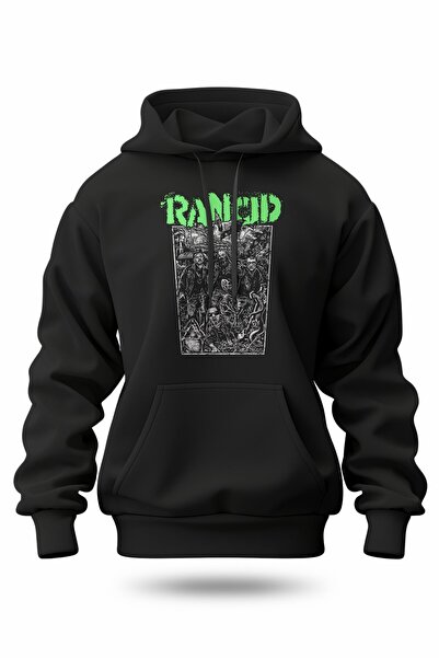 buzagi tasarım ürünleri Rancid Digital Print Hooded Unisex Sweatshirt