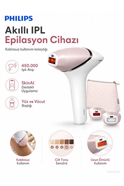Philips 2 Akıllı Başlıklı ( Yüz,Vücut, Hassas Bölge) IPL Lazer Epilasyon Ciha...