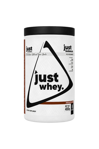 Just Nutrition Whey Protein Powder + Carbohydrates 400 Gr 8 Servings Chocolate + Shaker + Protein Coffee Gift
