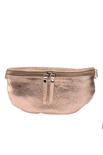 TORO NERO Geantă de damă din piele naturală roz perlat Waist Glam