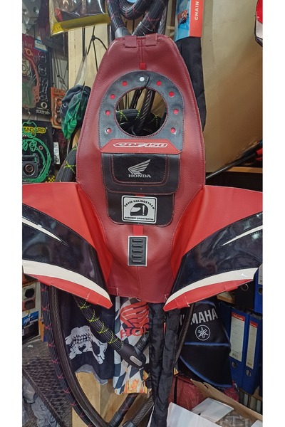 İtimat Honda CBF150 Depo kılıfı KIRMIZI cepli y.m fab.0rj