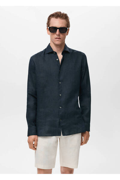 MANGO Man Slim-Fit-Hemd aus 100 % Leinen