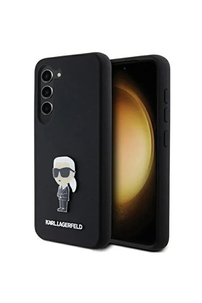 Karl Lagerfeld Silicone Ikonik Metal Pin case for Samsung Galaxy S23+ - black
