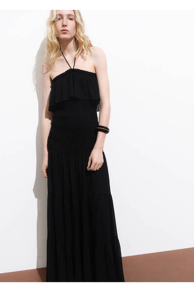 MANGO Woman Ruffled maxi dress