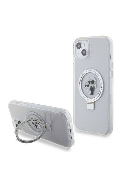 Karl Lagerfeld Husă pentru iPhone 15 Plus / 14 Plus - Hardcase cu Suport Inel...