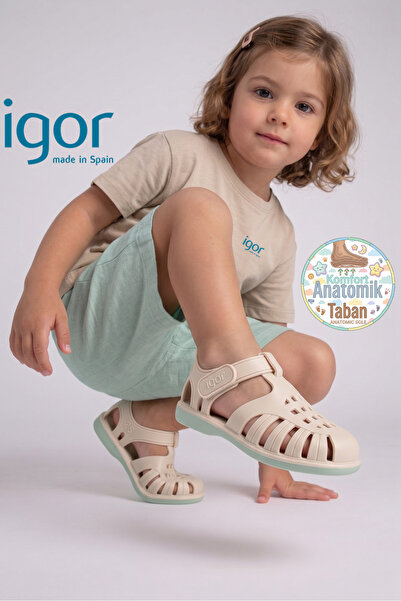 IGOR Tobby Solid Bicolor Unisex Children's Sandals 22Y Bb355 Bone