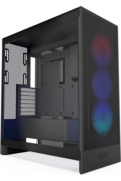 OEMS NZXT H7 Flow RGB (2024) - هيكل كمبيوتر متوسط الحجم ATX - مراوح RGB - دعم...