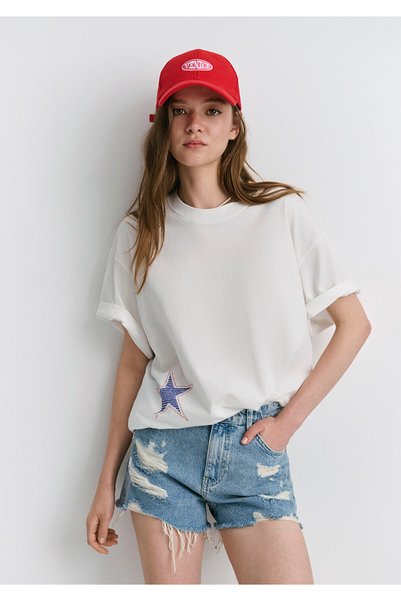 Mavi Tyra 90S Ripped Light Jean Shorts 1410011 -84425