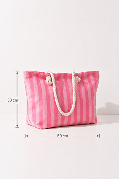 Varbifırsat Tote Plaj Çantası, Fermuarlı Büyük Boy Alışveriş ve Günlük Omuz Çantası 50x30 cm