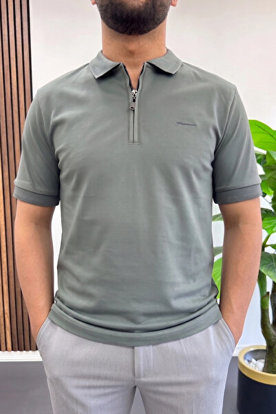 Edwox Men's Cotton Soft Polo Collar T-Shirt Green Edw500