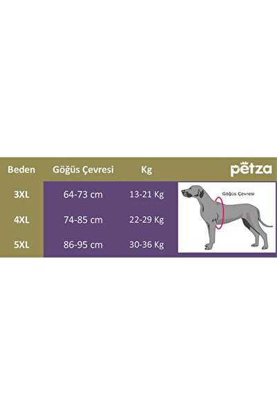 Petza Orta ve Büyük Irk Köpek Yağmurluk - Sakha