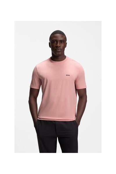 BOSS Logo Detaylı Esnek Pamuk T-shirt