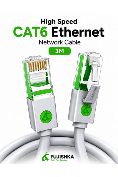 FUJISHKA High Speed CAT6 Ethernet Cable 3M - RJ45 LAN Cable for Router, Modem...