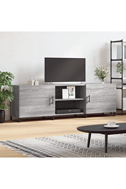 Concept Comodă TV, gri sonoma, 150x30x50 cm, lemn compozit