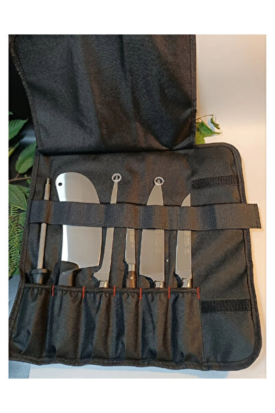 Sürmene Sürbisa Şef Bıçakları Seti Ahşap El Yapımı Kılıflı Et, Ekmek, Sebze, ...
