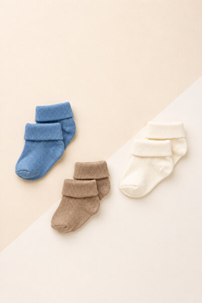 KARAMİLA 3'lü Set Bebek Bambu Çorap -Baby Bamboo Socks - Yenidoğan Çorap