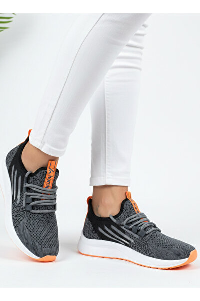 homiro Lace-Up Knitwear Unisex Sports Shoes-Smoked Orange