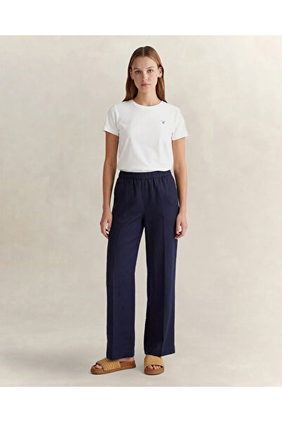 Gant Kadın Lacivert Relaxed Fit Pantolon