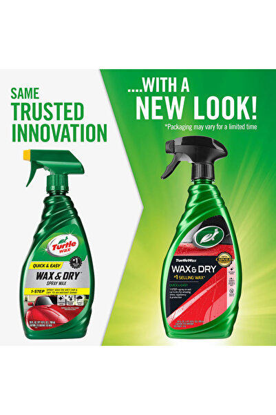 Turtle Wax Wax & Dry Spray Wax 769ml, Spray on Wet Car, Quick Shine, Water Be...