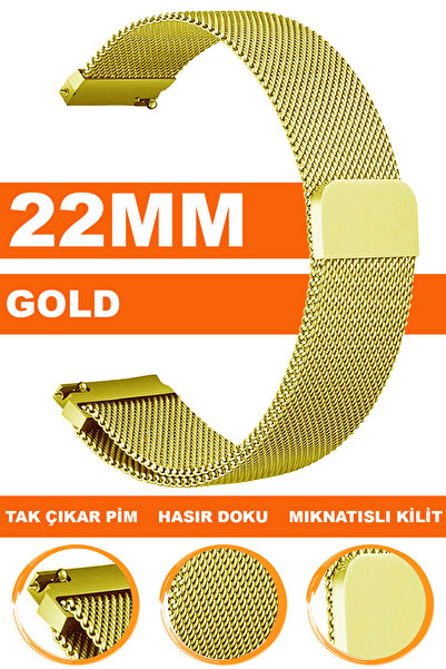 COBRA 22mm Fossil-Welder-Casio-Seiko-Omega-Armani Compatible Magnet Mesh Meta...