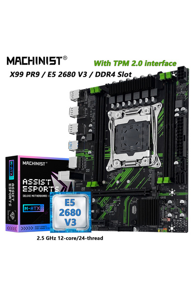 choice2 لوحة أم MACHINIST PR9 X99 مع وحدة TPM2.0 تدعم معالج Intel Xeon E5 268...