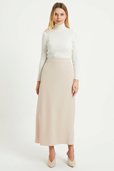 VAVİNOR Pencil Skirt - Stone