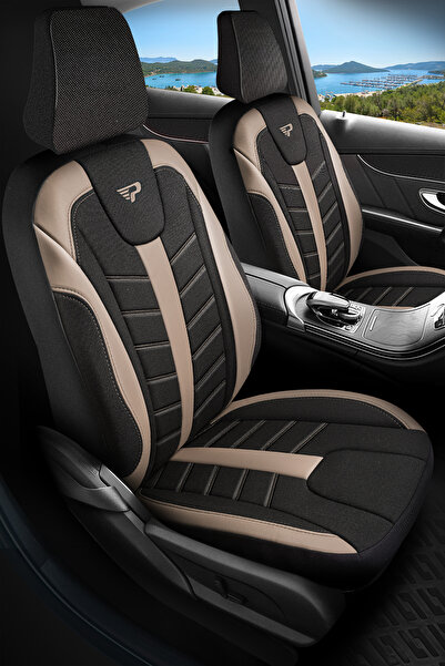 Panda Kılıf Panda Mardi̇n Series Linen Fabric Car Seat Cover - Full Set