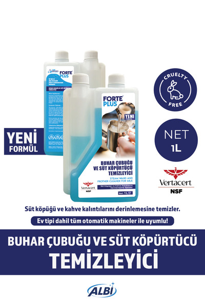 -Buhar Çubuğu Temizleyici ve Süt Köpürtücü Temizleyici 1L - SIVI