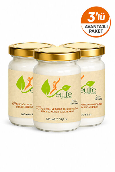 eylife naturel Kuyruk Ve Bamya Tohumu Yağlı Bitkisel Karışım Krem