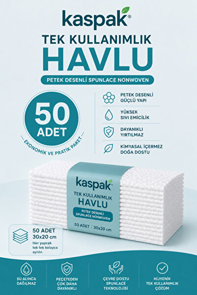 kaspak Tek Kullanımlık Havlu 32x22 cm / Ekonomik Liner Iç Bez, / Yıkanabilir ...