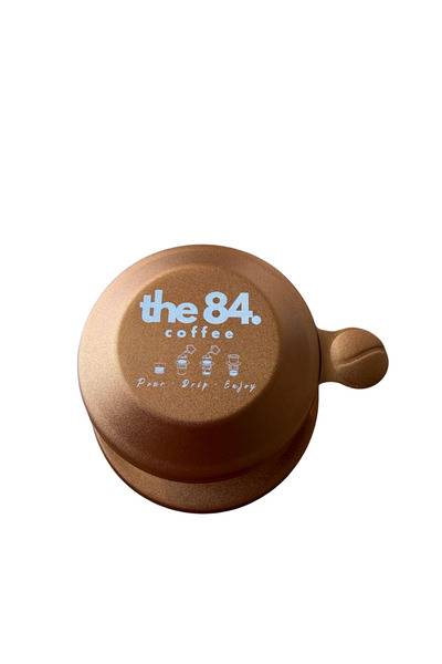 the84.coffee Vietnamese Phin Filter (BROWN) I Anodized Aluminum Traditional Coffee Dripper for Slow Brew, Authentic Vietnamese Coffee Maker, Reusable & Portable