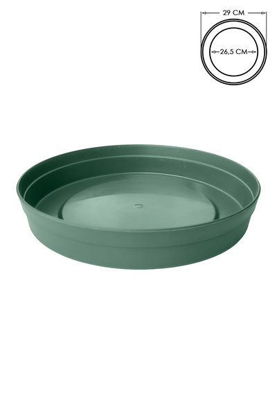 ToXA Saksı Tabağı 29cm Fulya Tabak No40 Tabak Yeşil Poliwork Plastik Altlık