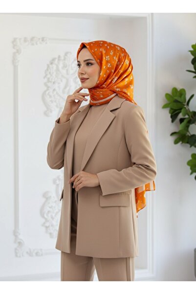 Vissona %100 Saf İpek Şal İnce Saten Vual Dokuma Fresh 90x210 Şal