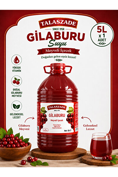 Genel Markalar Talaszade Gilaburu Suyu 5 LİTRE - Şeker İlavesiz. Koruyucu İçe...