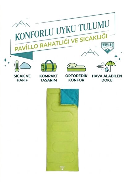 kamptek kamp teknolojisi Kamptek Pavillo Waterproof Camping Sleeping Bag - Li...