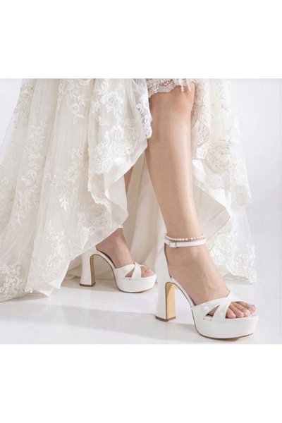 City steps Women's High-Heeled Evening Dress Shoes with Platform and Cross St...
