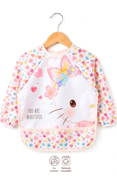 Bibygo Long Sleeve Wearable Cute Cat Pattern Liquid-Proof Activity and Feedin...