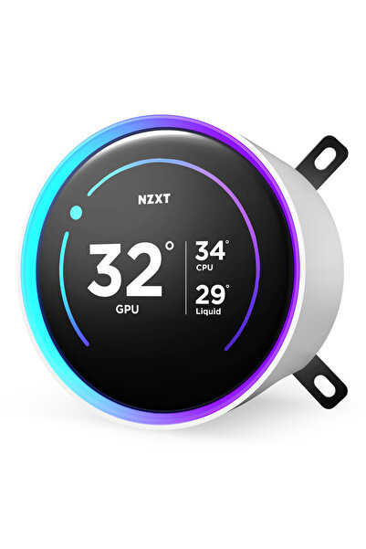 OEMS مبرد NZXT Kraken Elite White 360 RGB - مبرد سائل للمعالج المركزي AIO - مشعاع 360 مم - مروحة F360 RGB Core