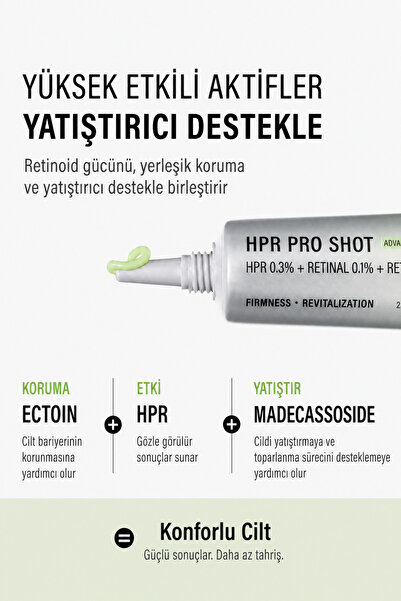epii HPR Pro Shot 20 ml | HPR %0.3 + Retinal %0.1 + Retinol %0.05 Çoklu Retinoid Serum